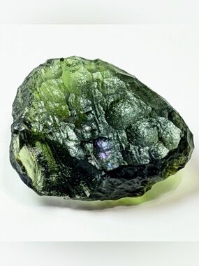 Natural Moldavite 2.4g Raw Tektite Green Meteorite Gem Czech Republic